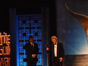 Tom Stoppard accepts the Laurel Award for lifetime achievement in screenwriting