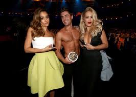 MTV Movie Awards: Zac Efron with Jessica Alba and Rita Ora