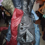 Jeans sculpture by Sam Greenfeld