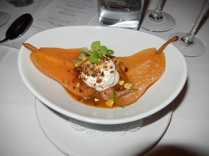 Poached Pears at F&O