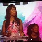 Channing Dungey and daughter at WIF