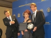 Colin Firth, Helena Bonham Carter and Tom Hooper